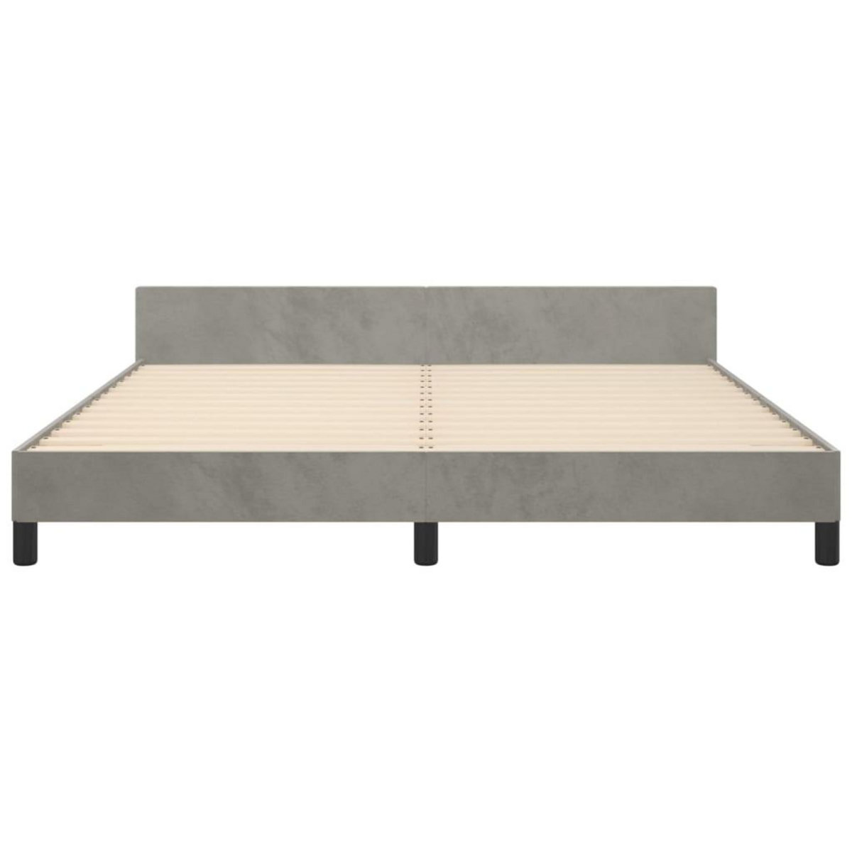 VIDAXL Cadre de lit sans matelas gris clair 160x200 cm velours