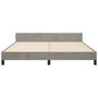 Voir la diapositive 5 : VIDAXL Cadre de lit sans matelas gris clair 160x200 cm velours