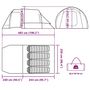 Voir la diapositive 6 : VIDAXL Tente de camping tunnel 4 personnes vert impermeable