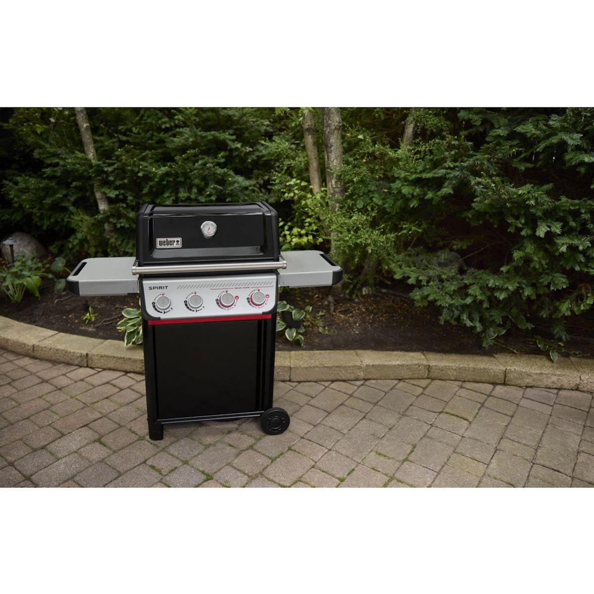 Weber Barbecue gaz Spirit E-425 mix black grill et plancha sur chariot, 61x45 cm