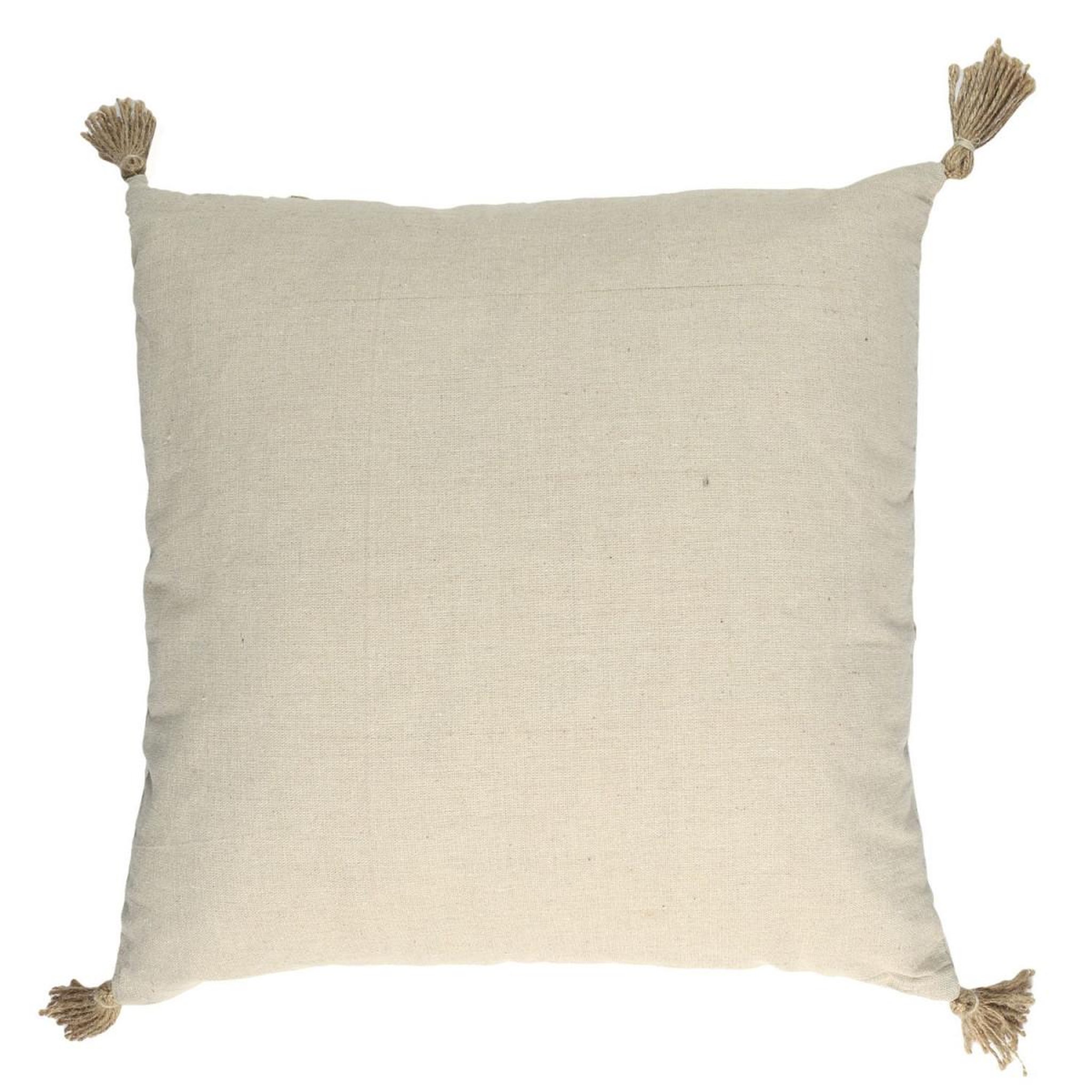 Voir la diapositive 2 : The Home Deco Factory Coussin à pompons  natural crush  40x40cm beige