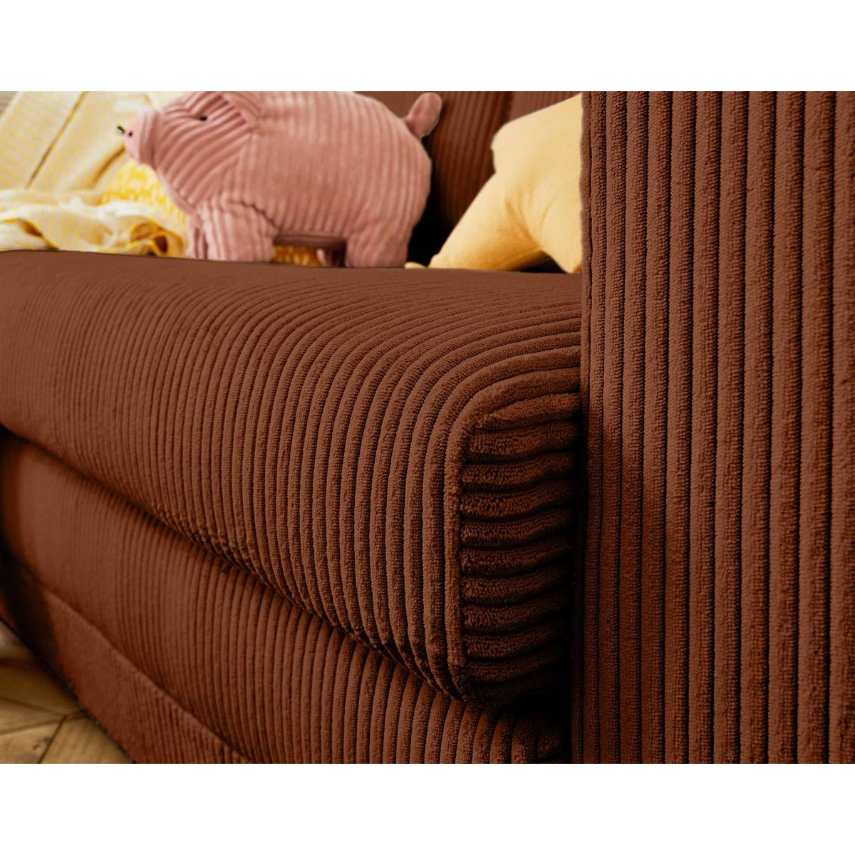 BEST MOBILIER Marilia - canapé 2 places - convertible déplimousse - en velours côtelé