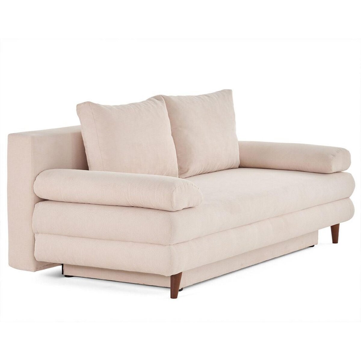 BEST MOBILIER Wonder - canapé 3 places convertible avec coffre en velours côtelé