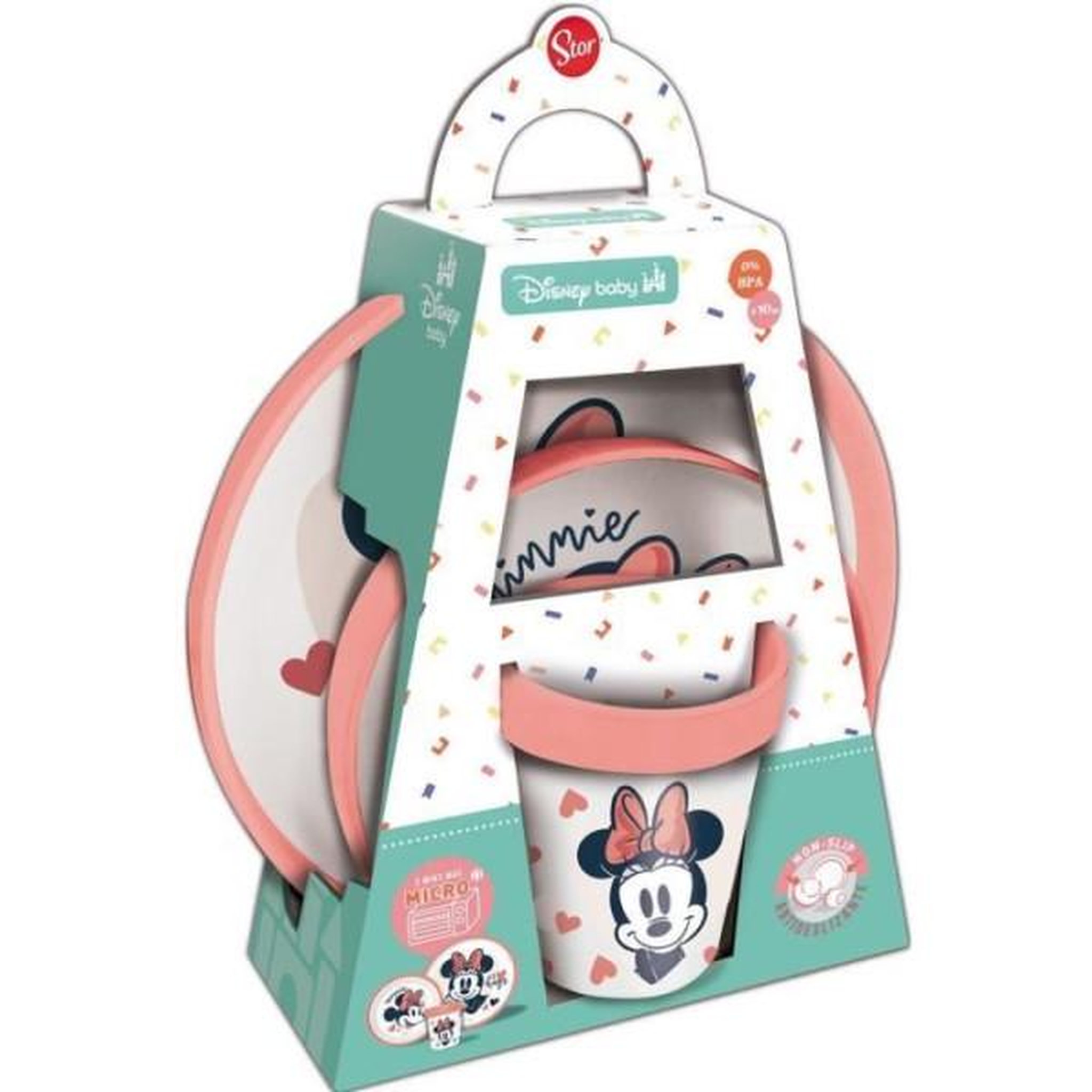 THERMOBABY Coffret repas - THERMOBABY - 3 pieces - Bol, assiette et gobelet - Minnie