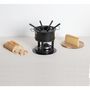 Voir la diapositive 2 : FIVE Service à fondue pour 6 personnes en acier inoxydable - Noir