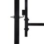 VIDAXL Portillon simple porte avec dessus arque Acier 1x1,5 m Noir