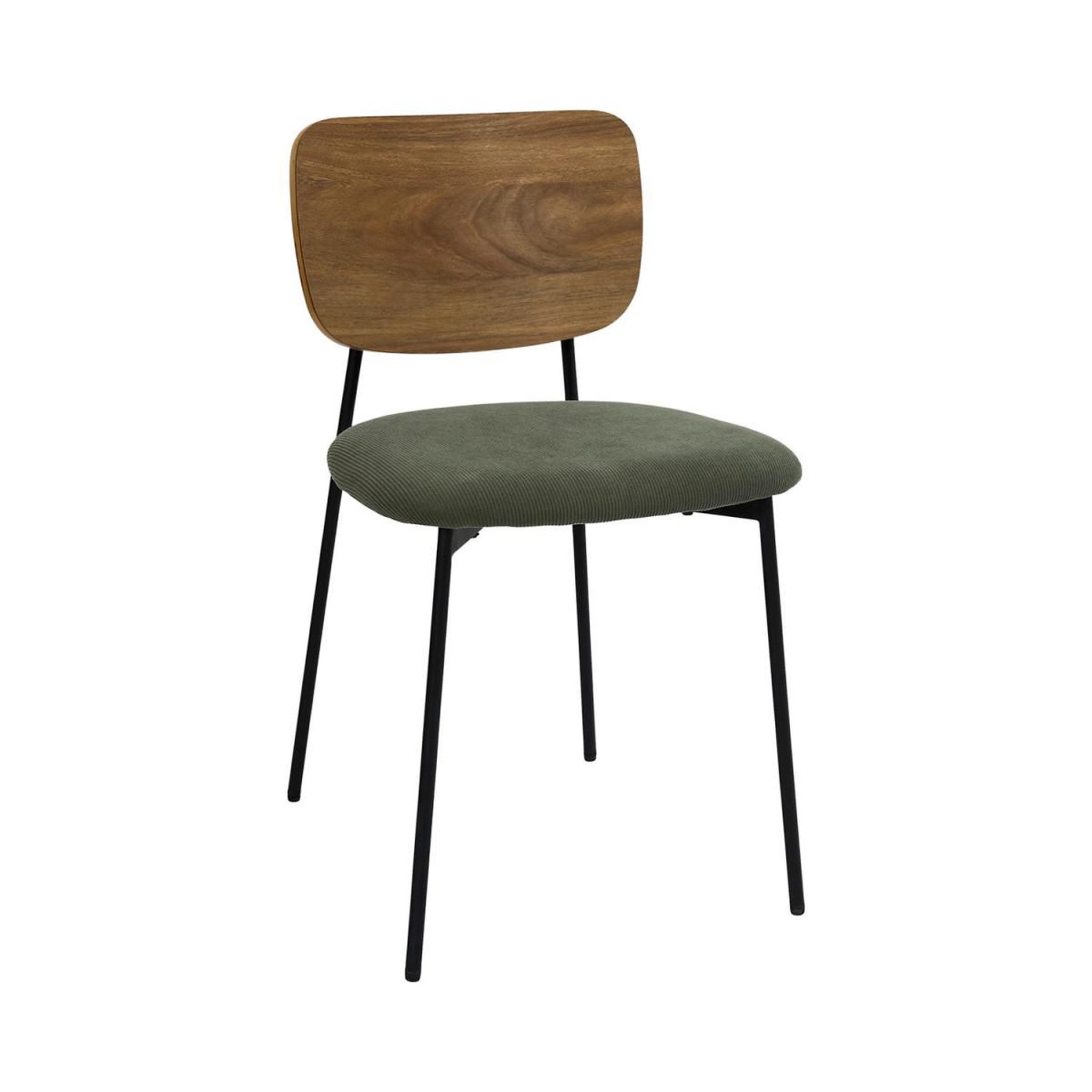 Voir la diapositive 2 : The Home Deco Factory Lot de 4 chaises côtelées bois  jules  77cm vert