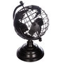 Voir la diapositive 1 : ATMOSPHERA Globe terrestre en métal - Noir - H. 28 cm