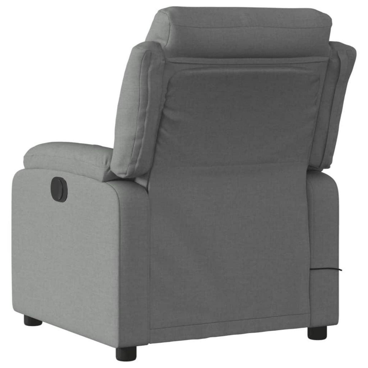 VIDAXL Fauteuil inclinable de massage electrique gris fonce tissu