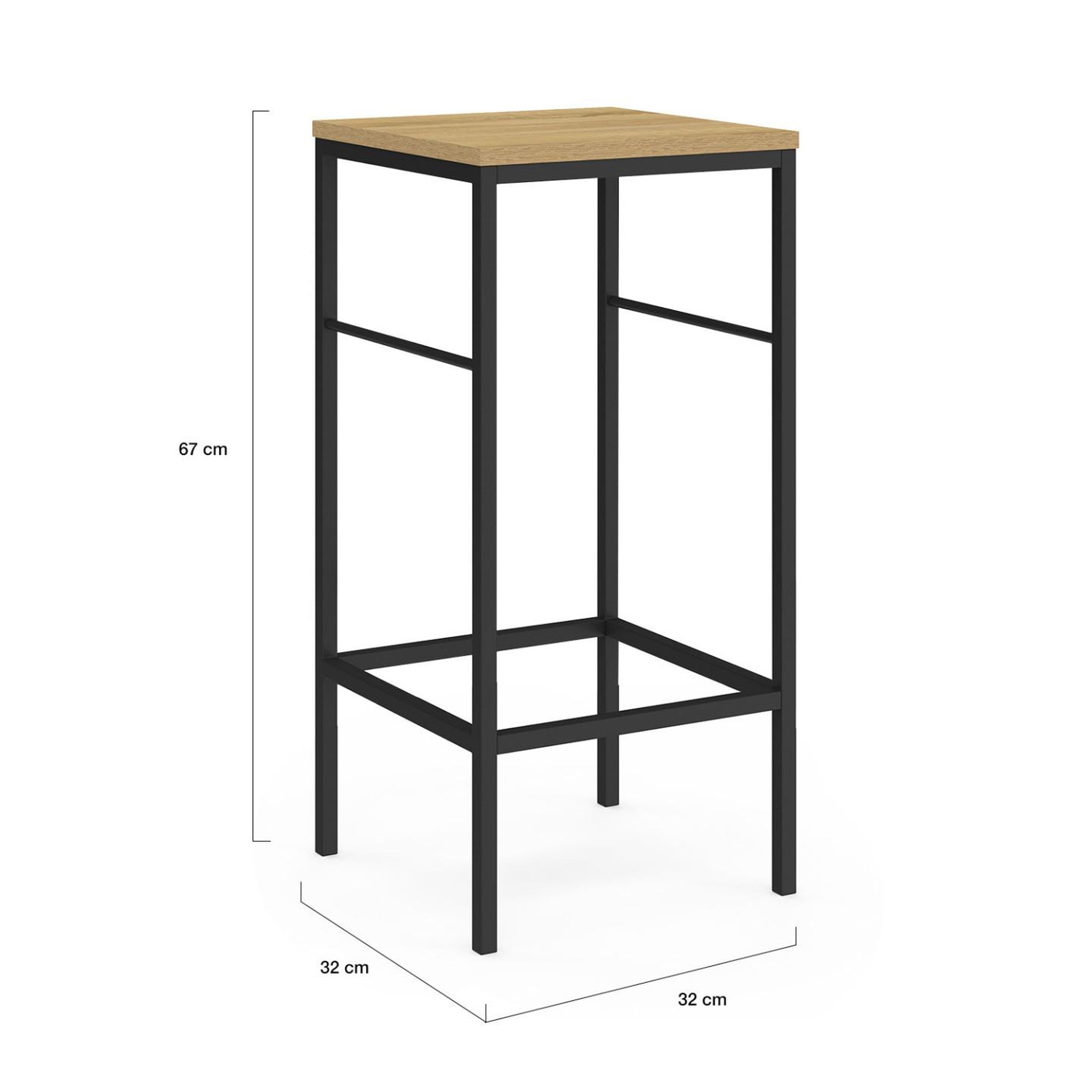 Voir la diapositive 5 : ID MARKET Lot de 4 tabourets de bar detroit design industriel