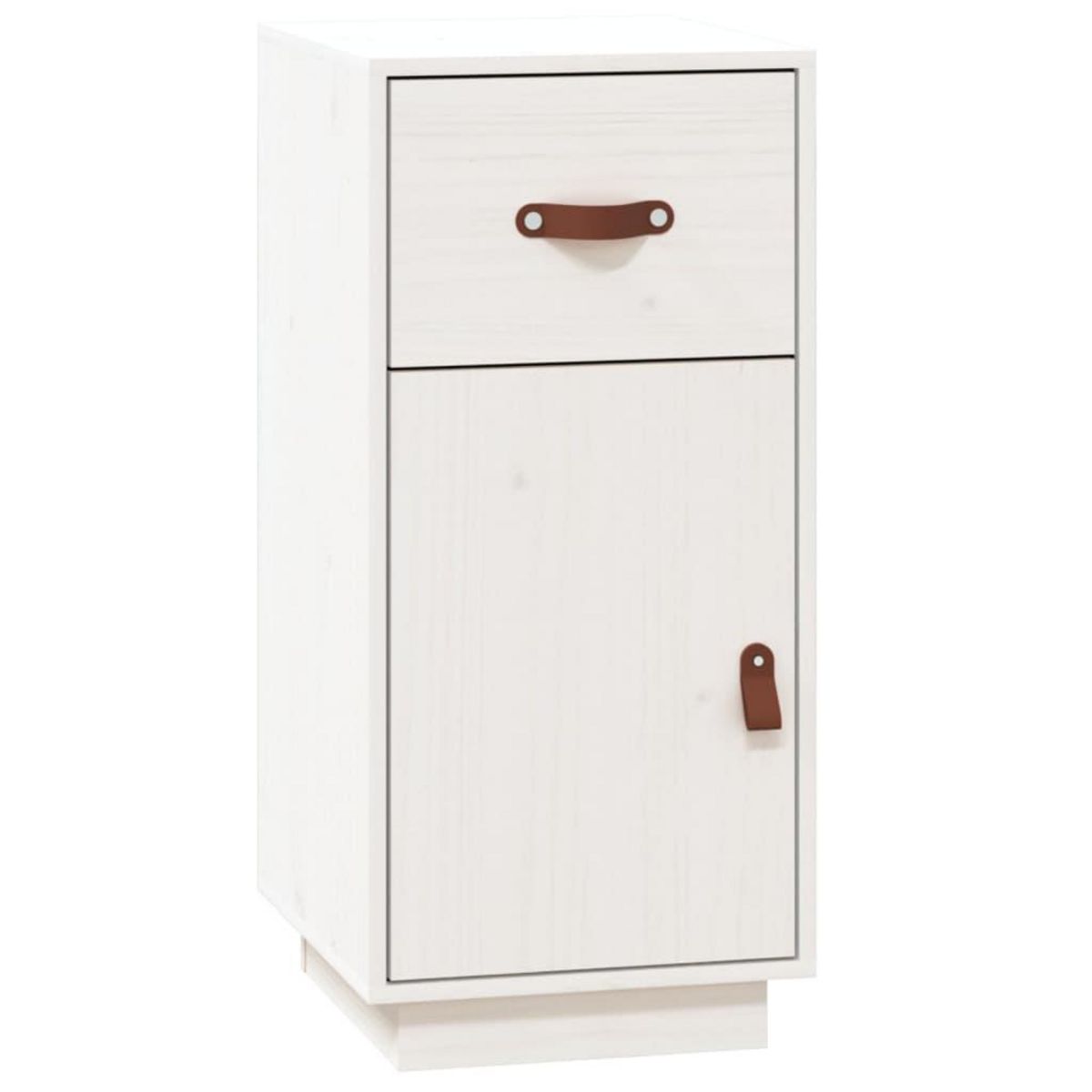 VIDAXL Buffet Blanc 34x40x75 cm Bois massif de pin