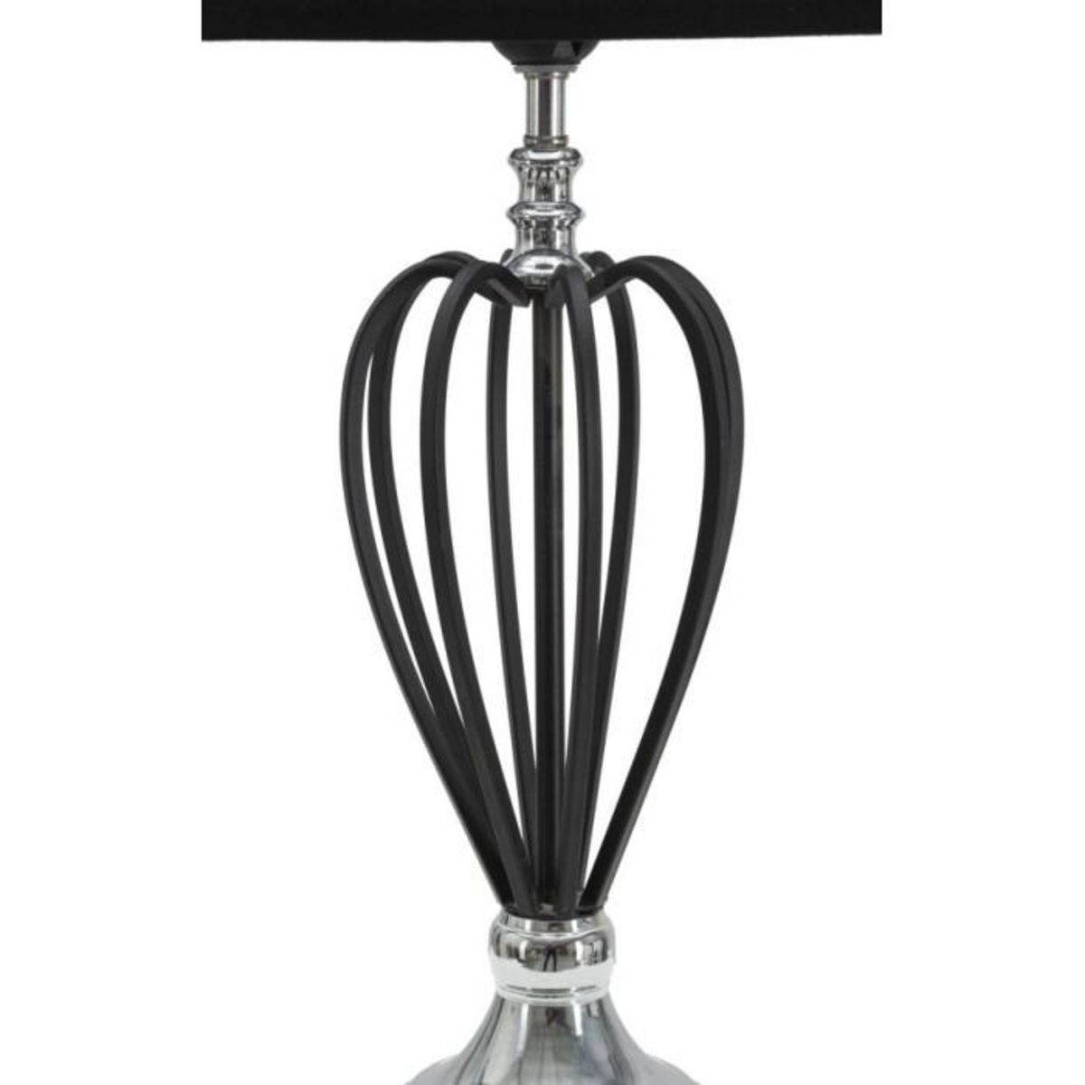 Paris Prix Lampe à Poser en Métal  Darky  56cm Noir & Argent