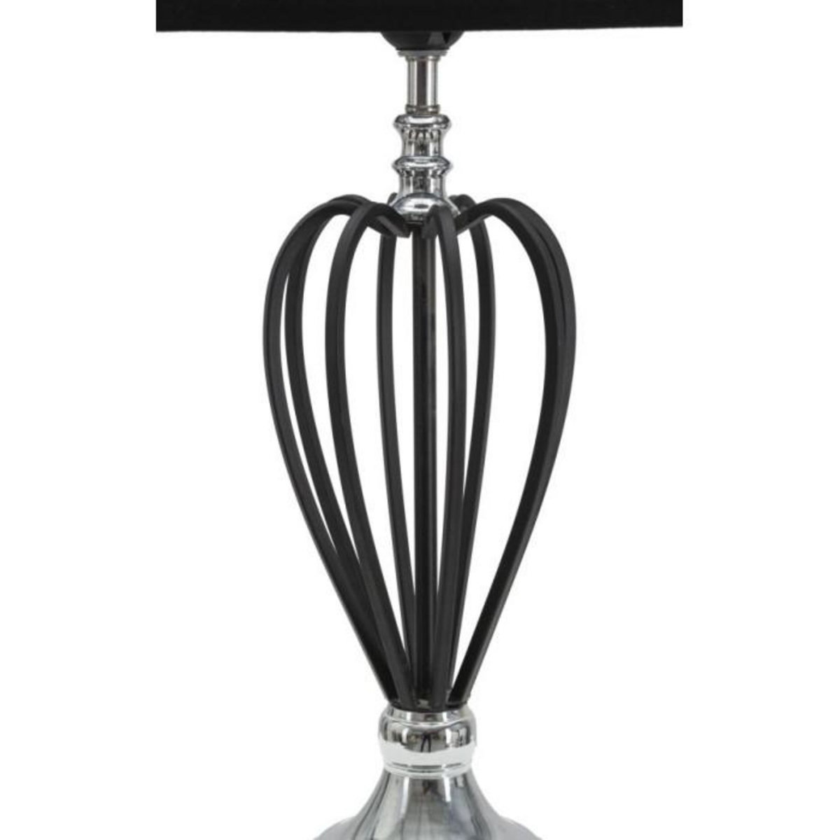 Paris Prix Lampe à Poser en Métal  Darky  56cm Noir & Argent