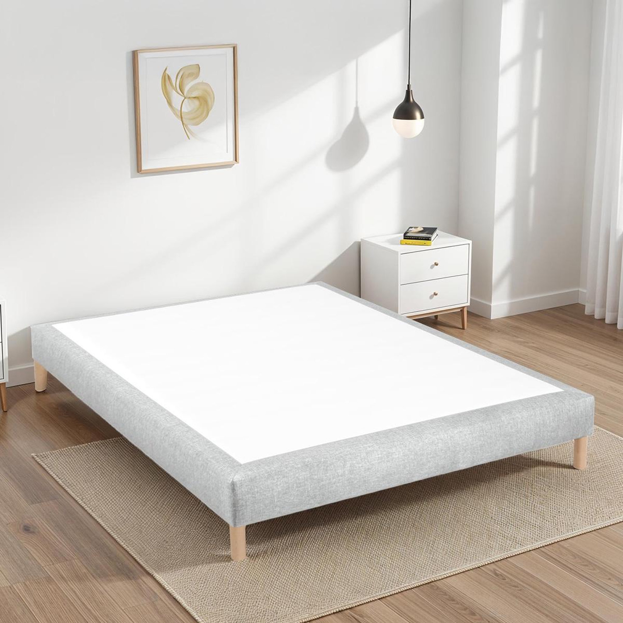 Voir la diapositive 6 : BELLECOUR BELLECOUR LITERIE | Sommier tapissier SISAL | Epaisseur 18 cm | Beige (pieds non inclus)