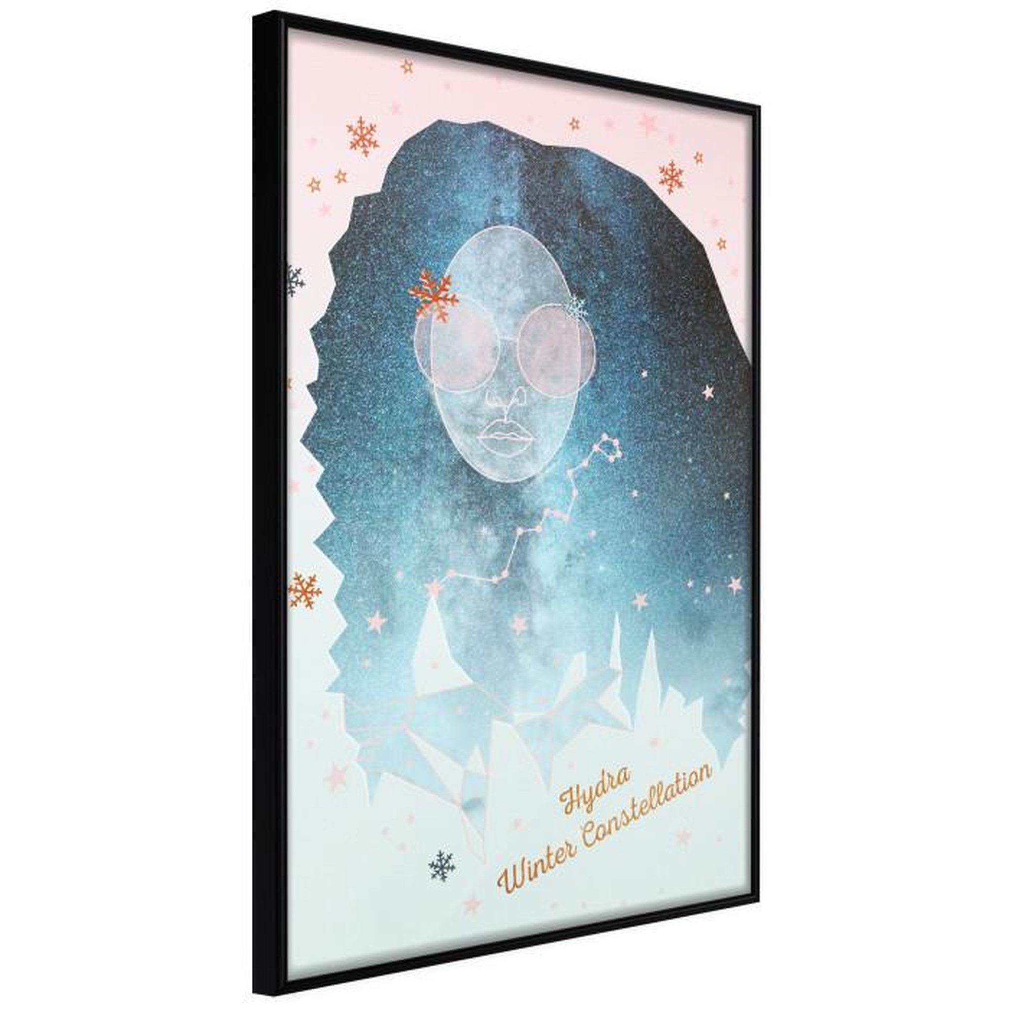 Paris Prix Affiche Murale Encadrée  Winter Constellation. Coloris disponibles : Noir, Jaune