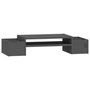Voir la diapositive 2 : VIDAXL Support de moniteur Gris 70x27,5x15 cm Bois de pin solide