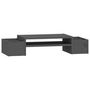 Voir la diapositive 2 : VIDAXL Support de moniteur Gris 70x27,5x15 cm Bois de pin solide