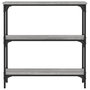 Voir la diapositive 4 : VIDAXL Table console sonoma gris 75x22,5x75 cm bois d'ingenierie