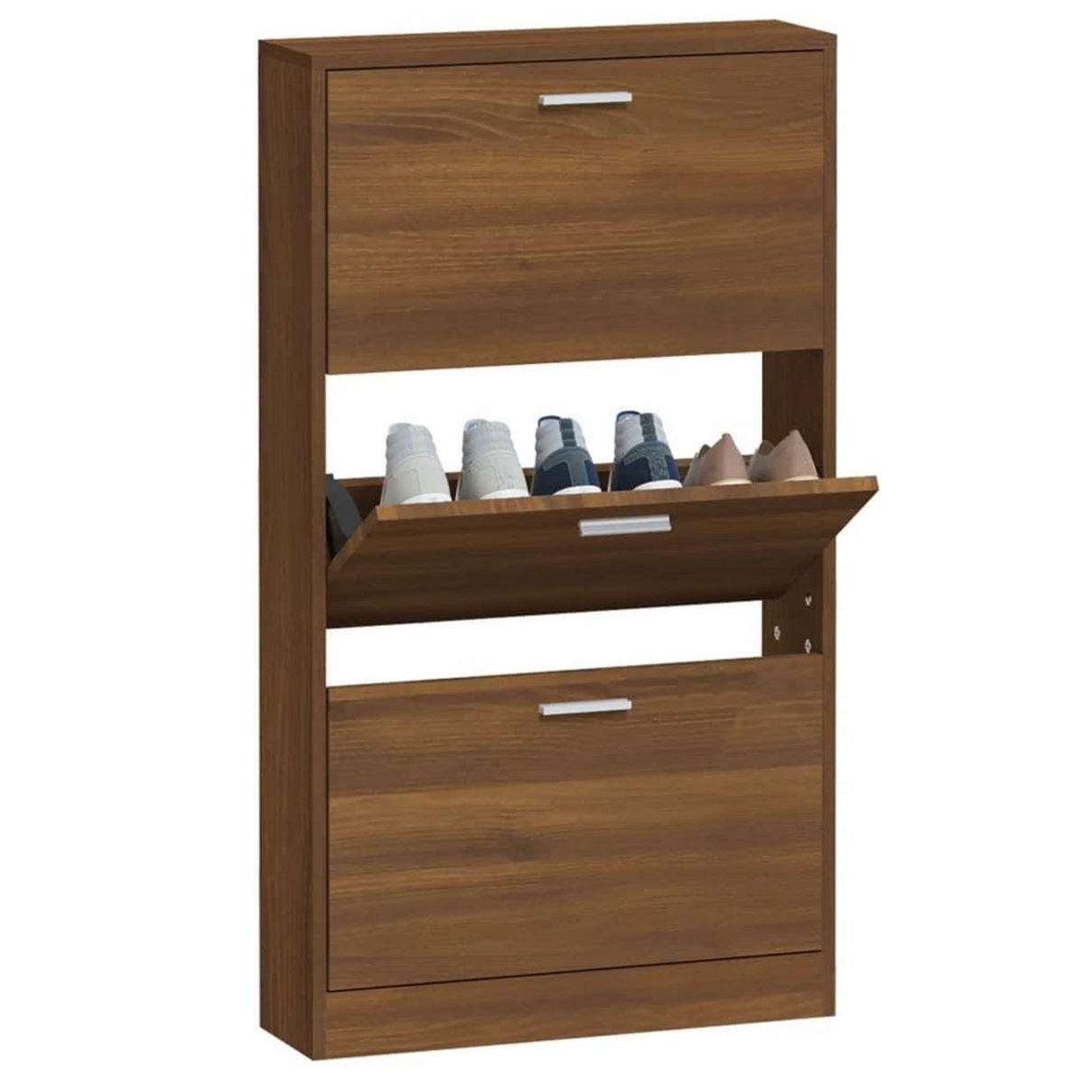 VIDAXL Armoire a chaussures Chene marron 59x17x108cm Bois d'ingenierie