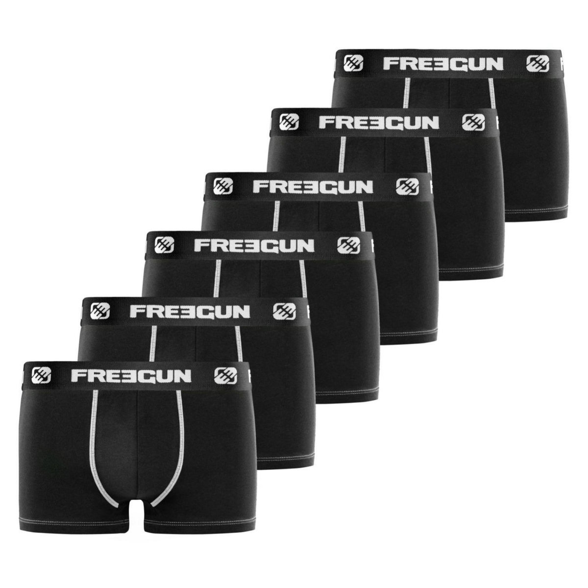 FREEGUN Lot de 6 Boxers homme microfibre