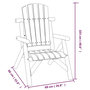 Voir la diapositive 6 : VIDAXL Chaise de jardin 68x86x103 cm bois massif d'epicea