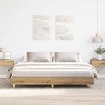 VIDAXL Cadre de lit sans matelas chene artisanal 180x200 cm
