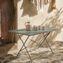 Voir la diapositive 2 : SWEEEK Table de jardin bistrot pliable - Emilia rectangle - Table rectangle 110x70cm en acier thermolaqué