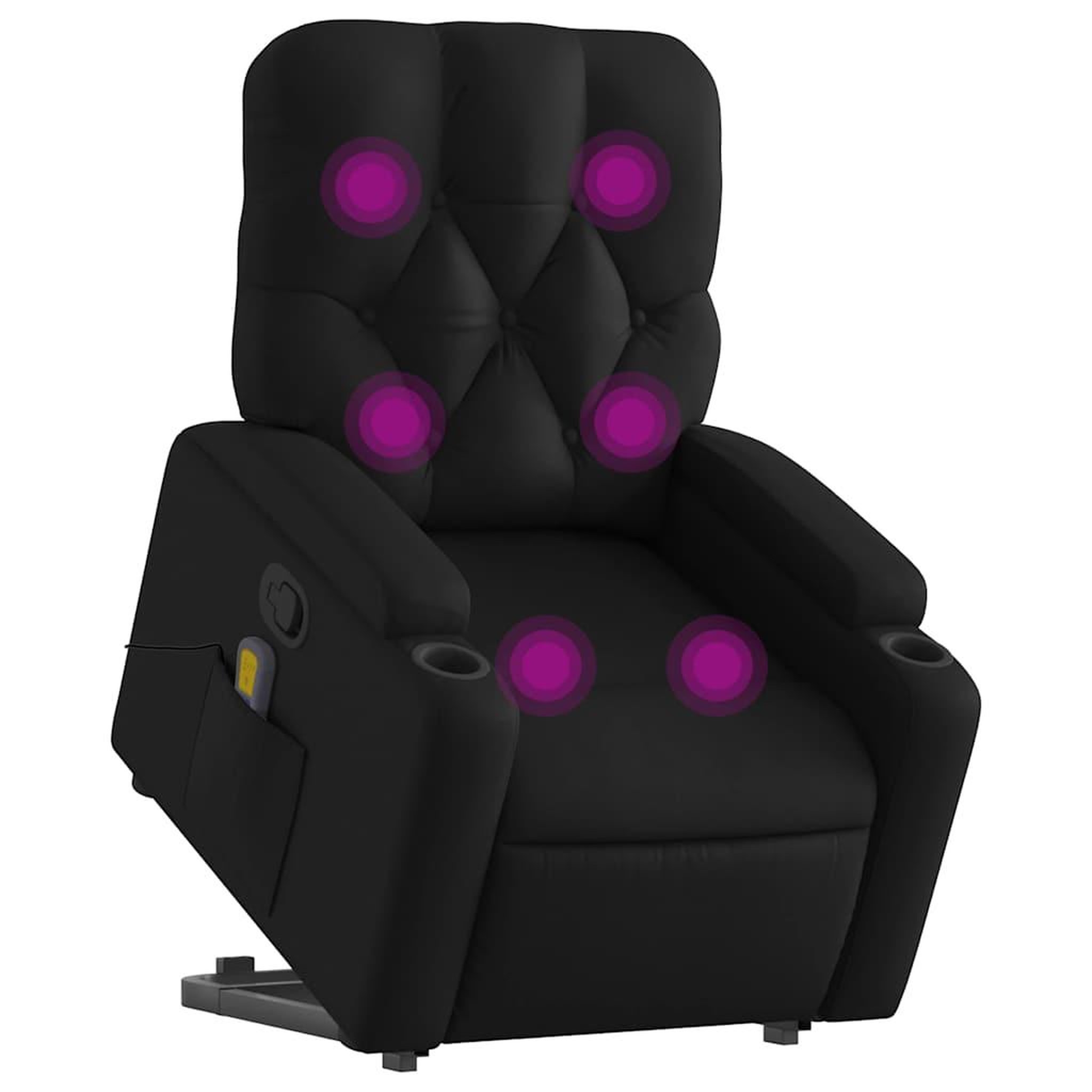 Voir la diapositive 3 : VIDAXL Fauteuil inclinable de massage Noir Similicuir