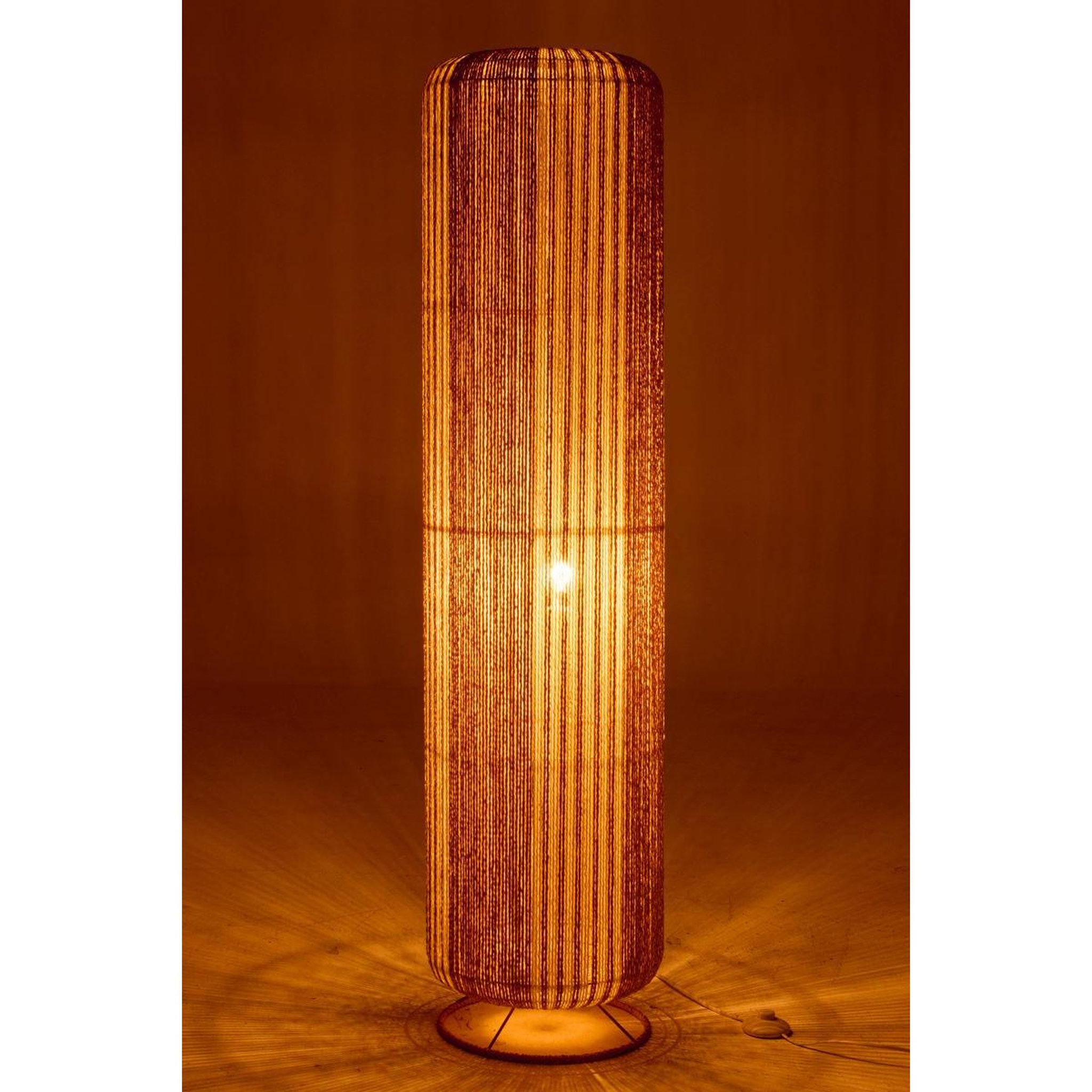 Voir la diapositive 4 : J-LINE Lampadaire corde  chase  138cm blanc & naturel