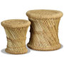 Voir la diapositive 2 : VIDAXL Tabourets lot de 2 Bambou et jute