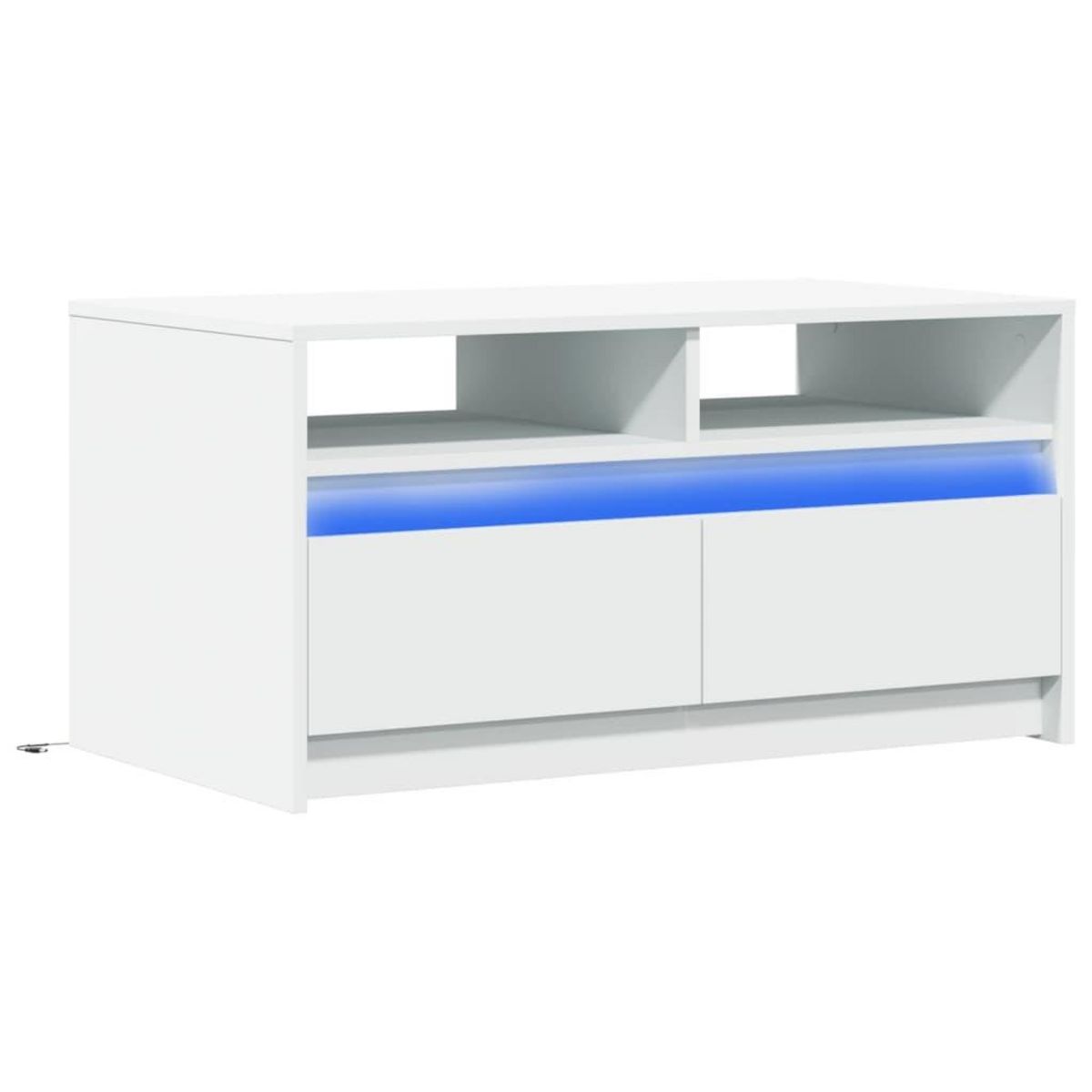 VIDAXL Table basse avec lumieres LED blanc bois d'ingenierie