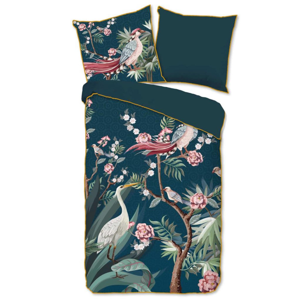 DESCANSO Descanso Housse de couette SARENZA 155x220 cm Bleu petrole