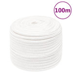 VIDAXL Corde de bateau Blanc complet 14 mm 100 m Polypropylene