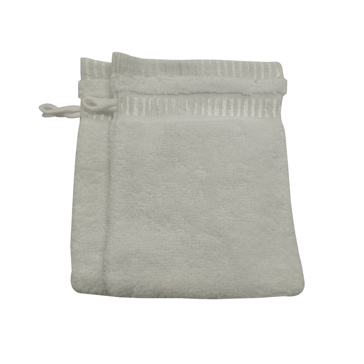 ACTUEL Lot de 2 gants de toilette uni en coton qualité Zéro twist 450g/m² 
