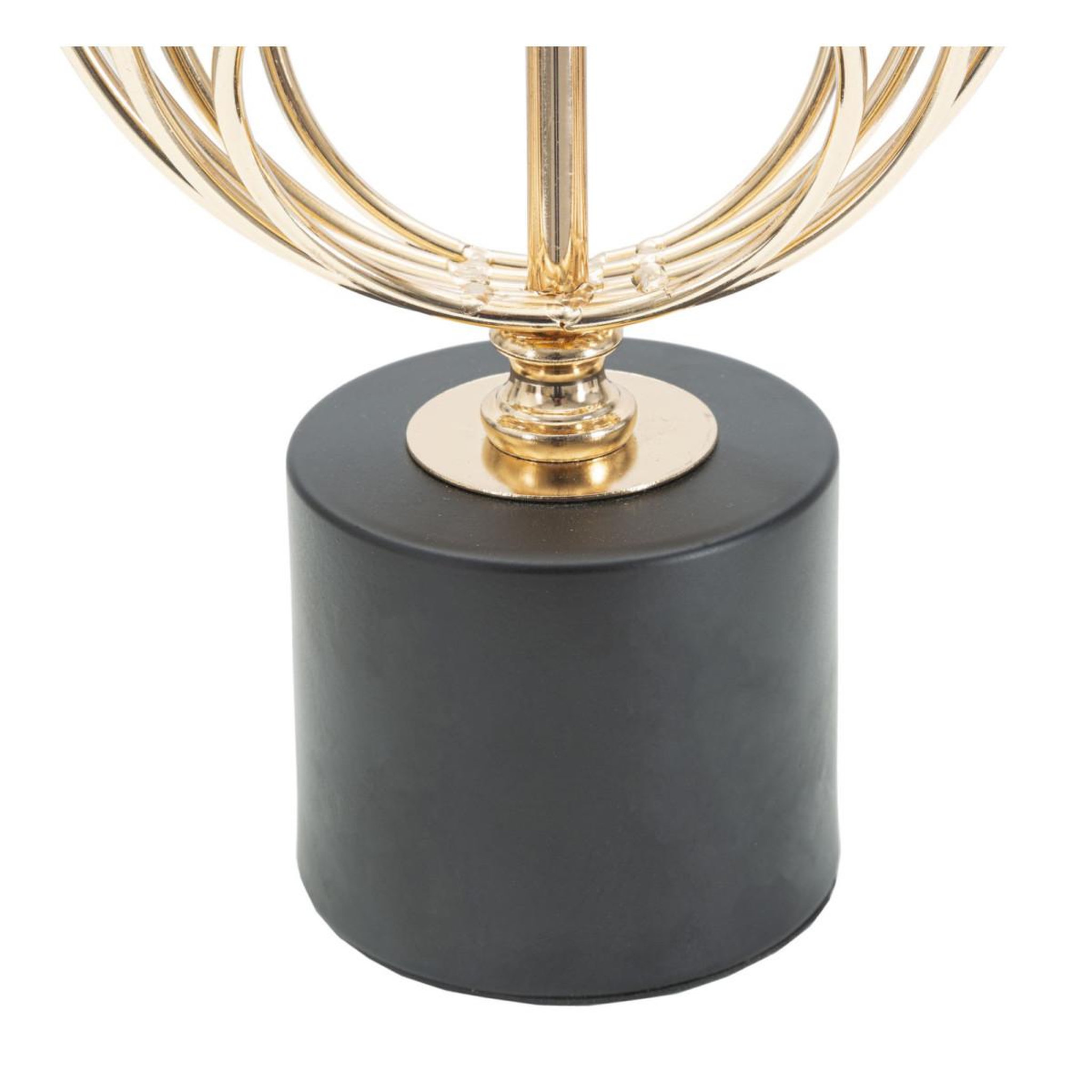 Voir la diapositive 4 : Paris Prix Lampe à poser design en métal  circly  58cm noir & or