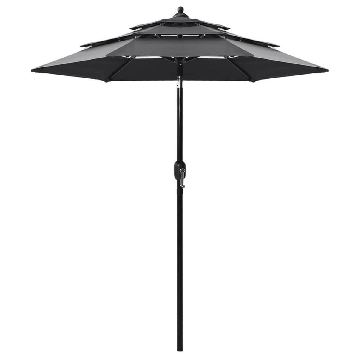 VIDAXL Parasol de jardin a 3 niveaux avec mat en aluminium anthracite