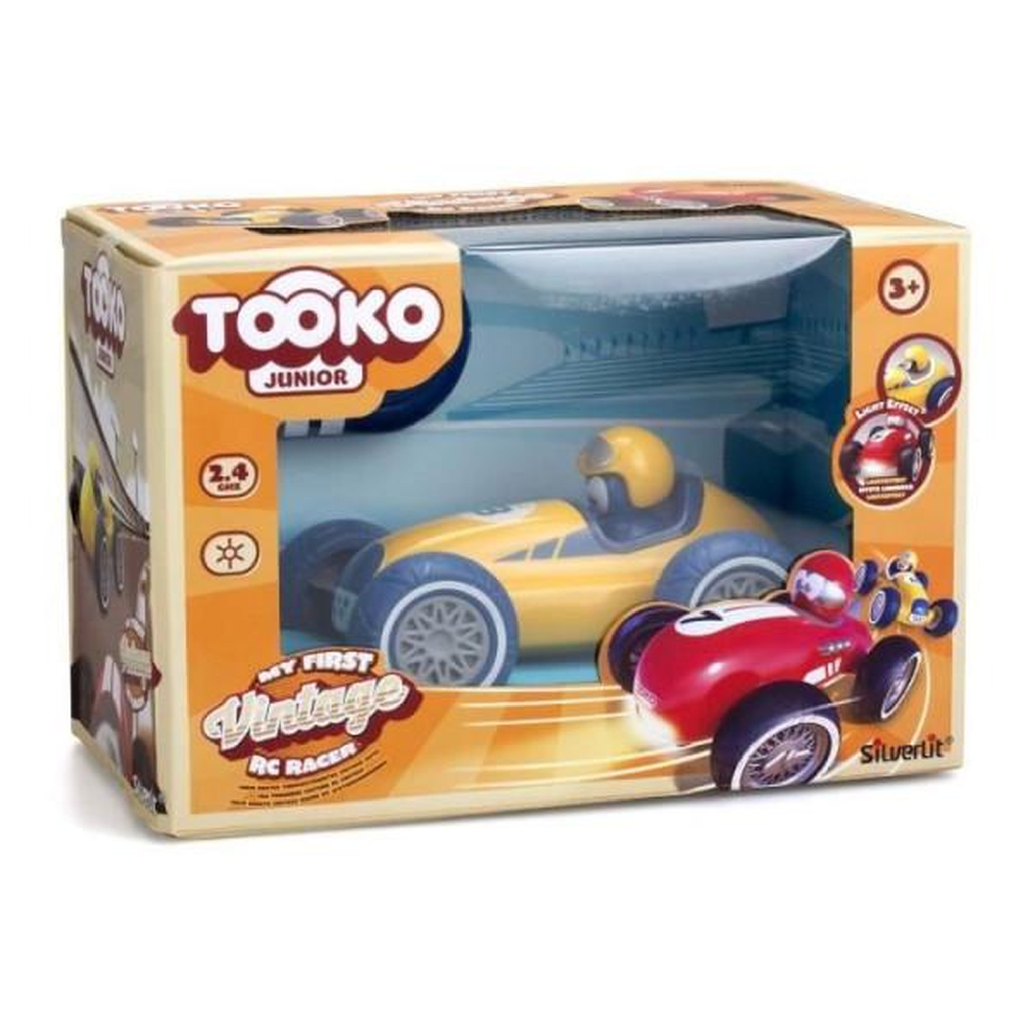 Voir la diapositive 6 : TOOKO Voiture télécommandée TOOKO - Look Vintage - Des 3 ans - Coloris aléatoire : rouge ou jaune - 13 cm