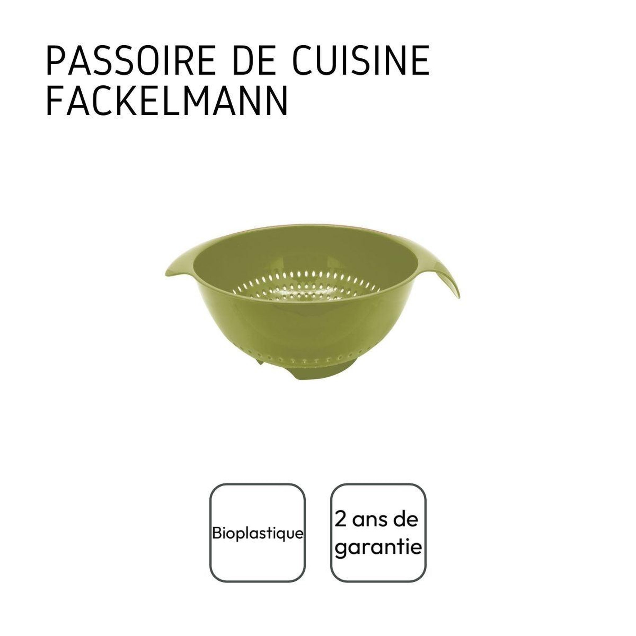 Voir la diapositive 4 : Fackelmann Passoire en plastique vert 23 cm de diamètre fackelmann zéro