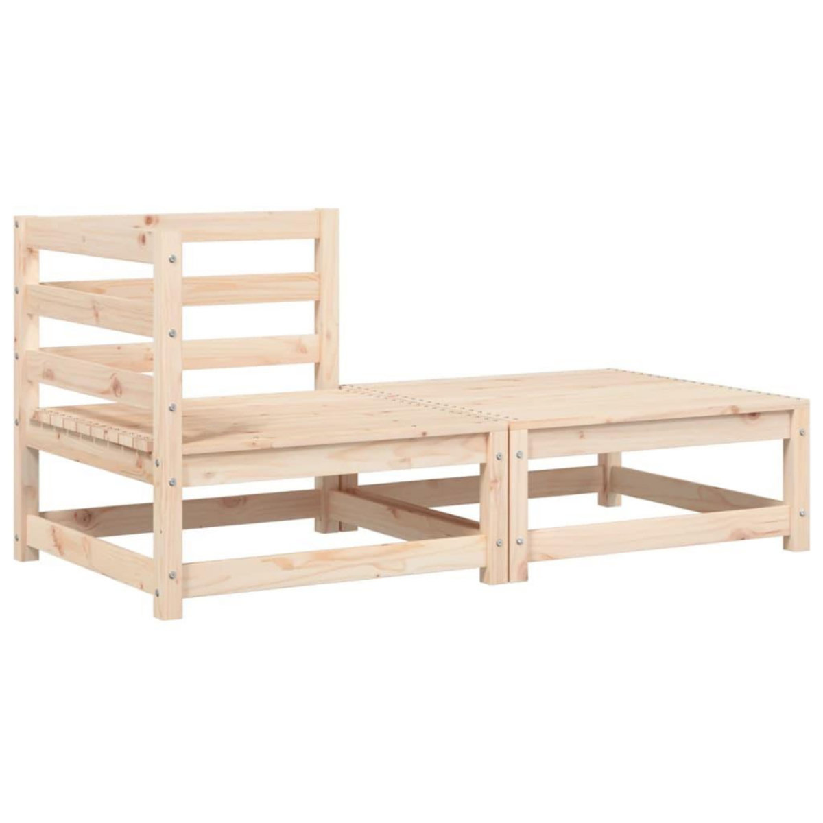 VIDAXL Canape d'angle de jardin avec coussins et repose-pieds