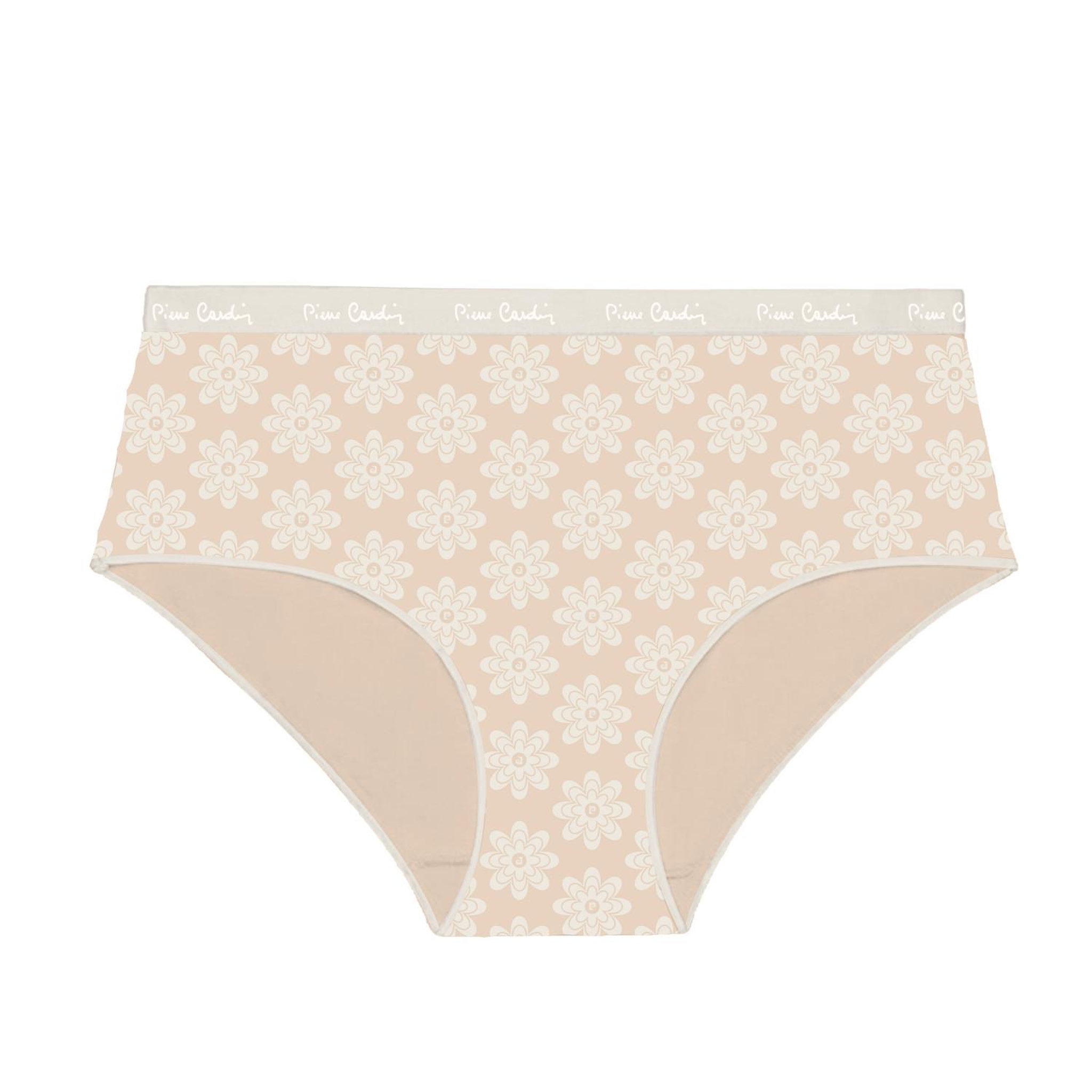 Voir la diapositive 3 : PIERRE CARDIN Lot de 3 culottes femme  en coton uni imprimé ceinture fine 2cm pck49