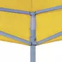 VIDAXL Toit de tente de reception 3x3 m Jaune 270 g/m^2
