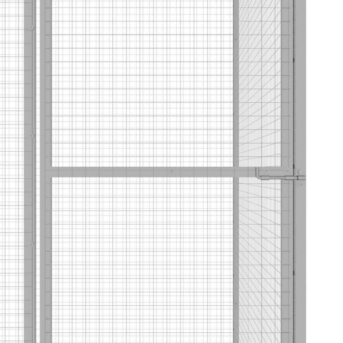 VIDAXL Cage pour chat 6x1,5x1,5 m Acier galvanise
