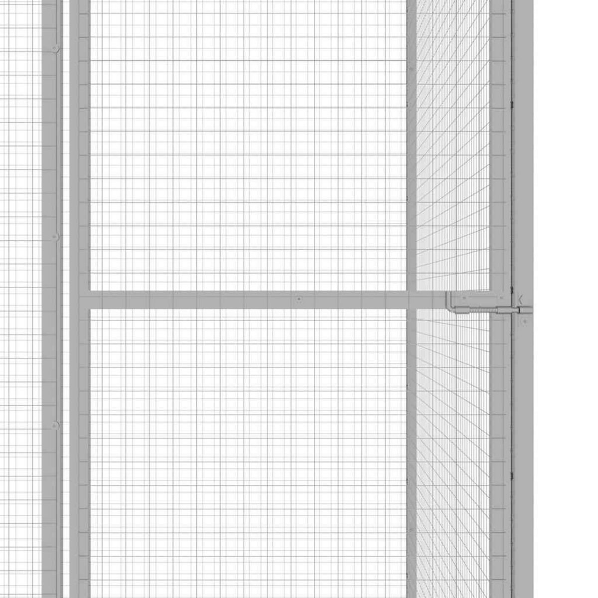 VIDAXL Cage pour chat 6x1,5x1,5 m Acier galvanise