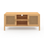 Voir la diapositive 3 : ID MARKET Meuble TV 110 cm EDHEN 2 portes avec cannage