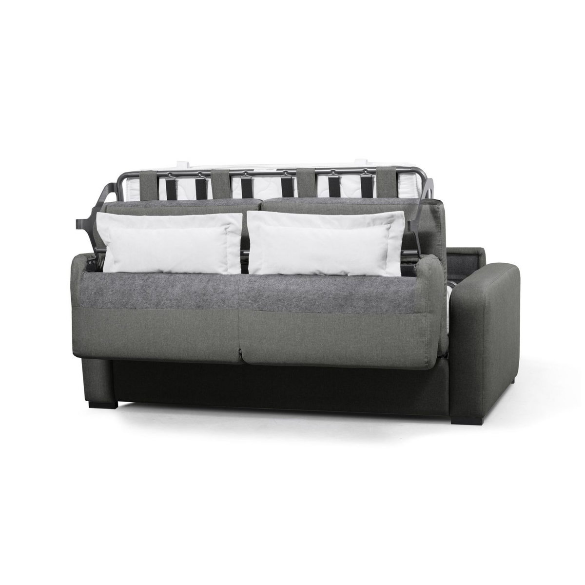 Canapé convertible système couchage express matelas 160x200 13cm 3 places en tissu  DYLAN 