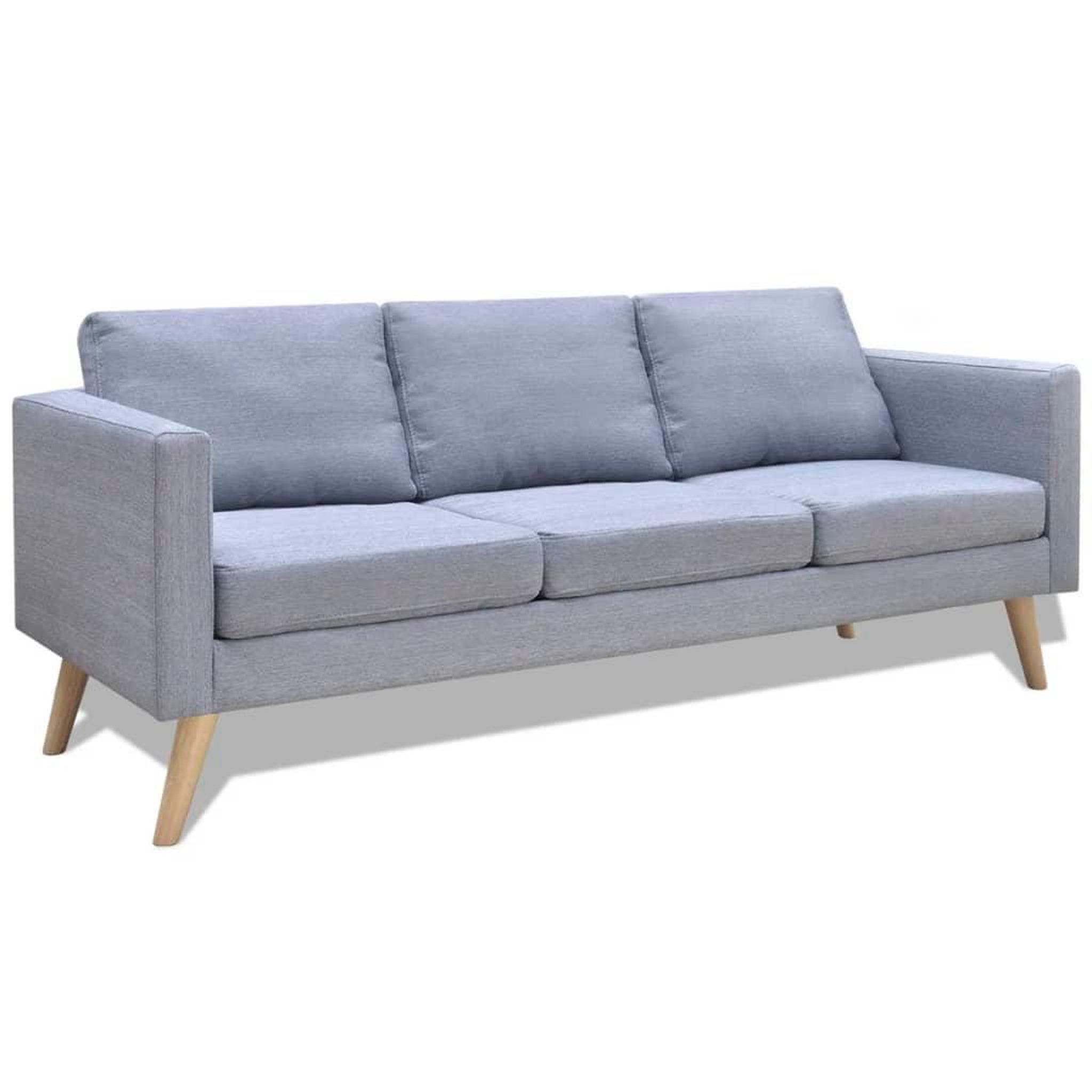 Voir la diapositive 5 : VIDAXL Ensemble de canapes a 2 places et a 3 places Tissu Gris clair