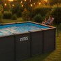 Voir la diapositive 5 : INTEX Piscine tubulaire Graphite rectangulaire 6,00 x 3,00 x 1,24 m - Intex