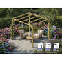 Voir la diapositive 1 : JARDIDECO Pergola massive en bois Tours 300 x 300 cm - Maderland