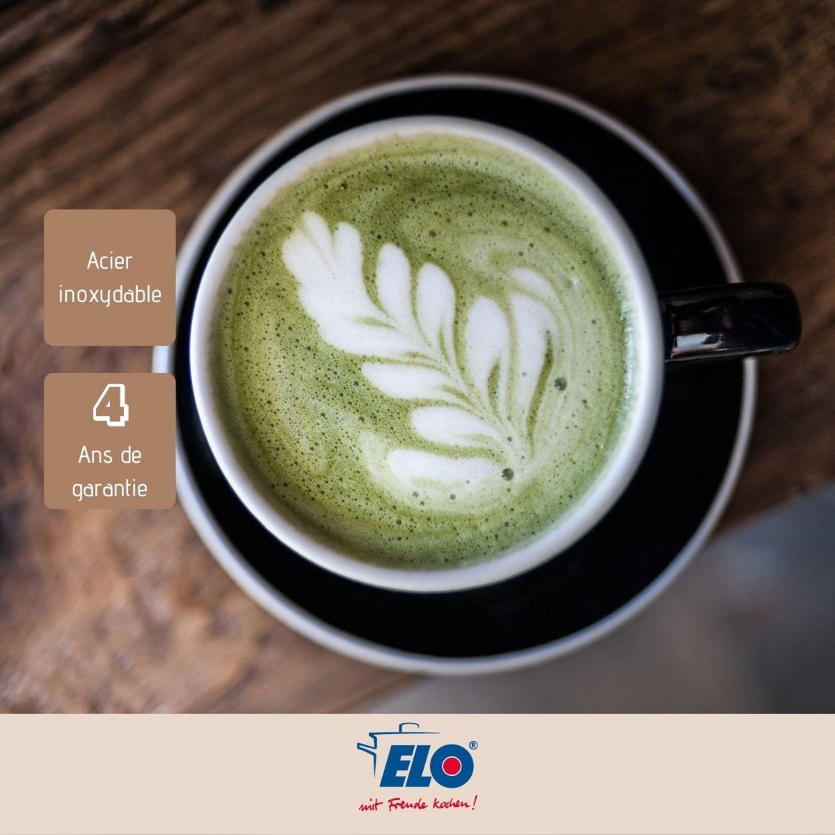 ELO Pot à lait en inox 1,6 litres Elo Citrin