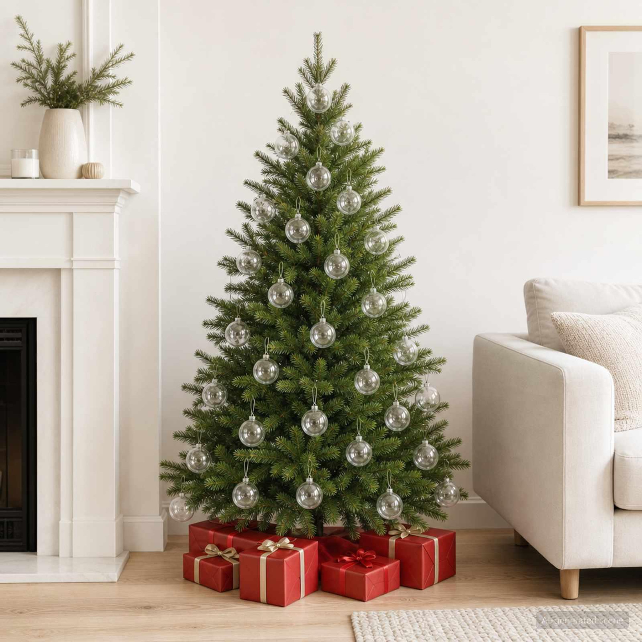 Voir la diapositive 2 : VIDAXL Ensemble de boules de Noël XL 25 pc Transparent Diam. 10 cm